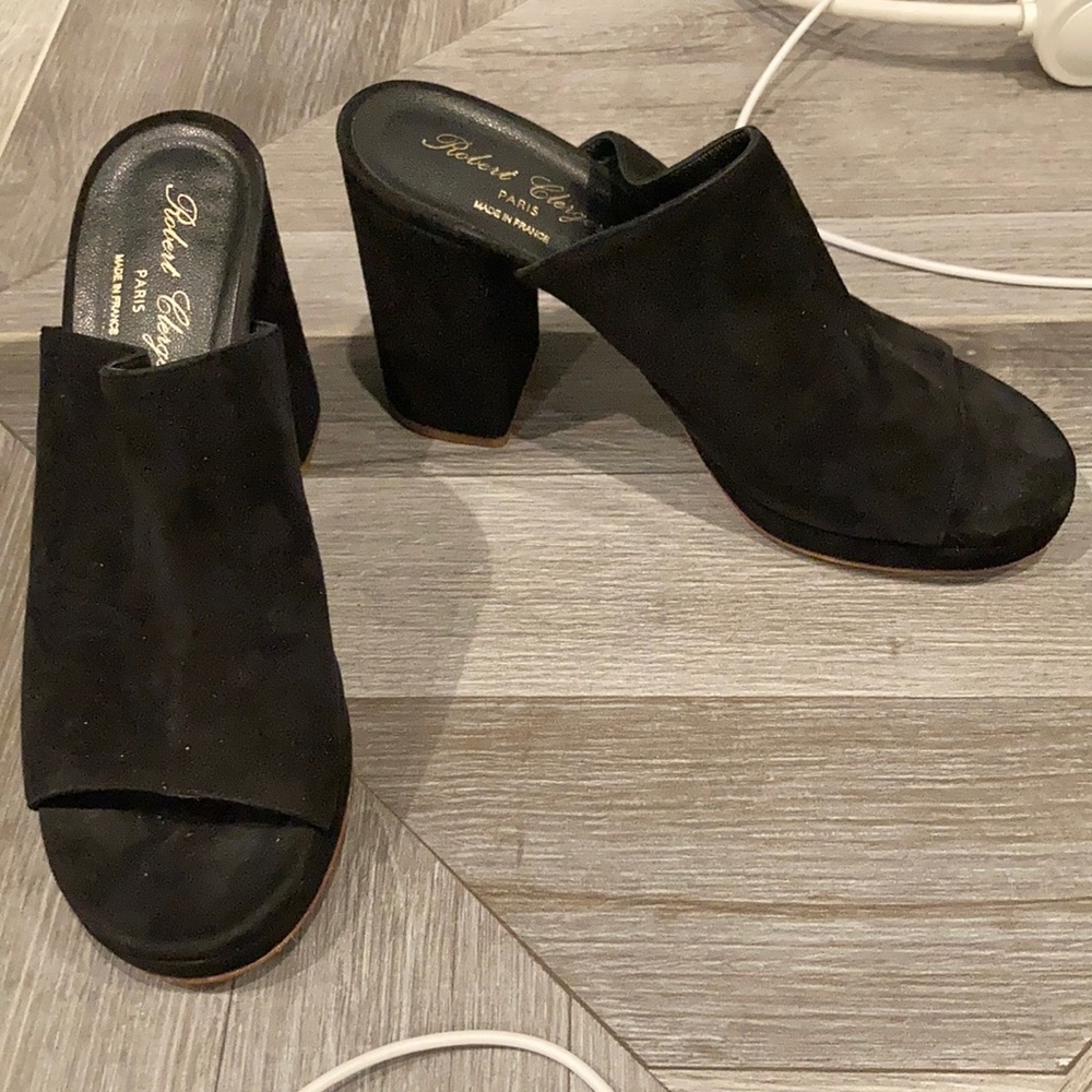 Suede Robert Clergerie chunky heels